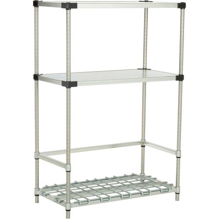 NEXEL Nexelon 2-Shelf Container/Keg Rack, 60W x 18D x 63H BK186062N